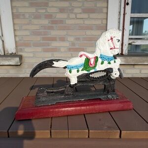 Vintage cast iron horse nutcracker